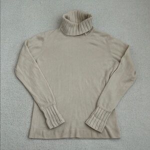 Forte 100% Cashmere Ivory Turtleneck Sweater Size Large